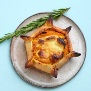 Quiches Squash, Corn & Cashew Mozzarella, vegan at The Plantisserie, Miami